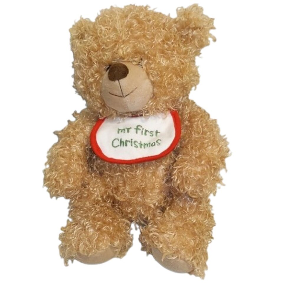 Hallmark Plush Stuffed Bear with My First Christmas Bib